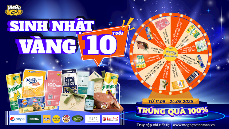 VÒNG QUAY MAY MẮN - SINH NHẬT VÀNG 10 TUỔI MEGA GS